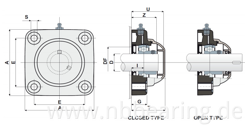 Stainless Steel Bearings WP-SBF200 Series